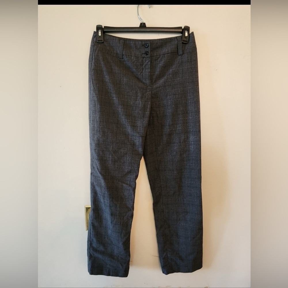 AB Studio Dress Pants Womens Size 2 Gray Pockets Mid Rise Straight Leg